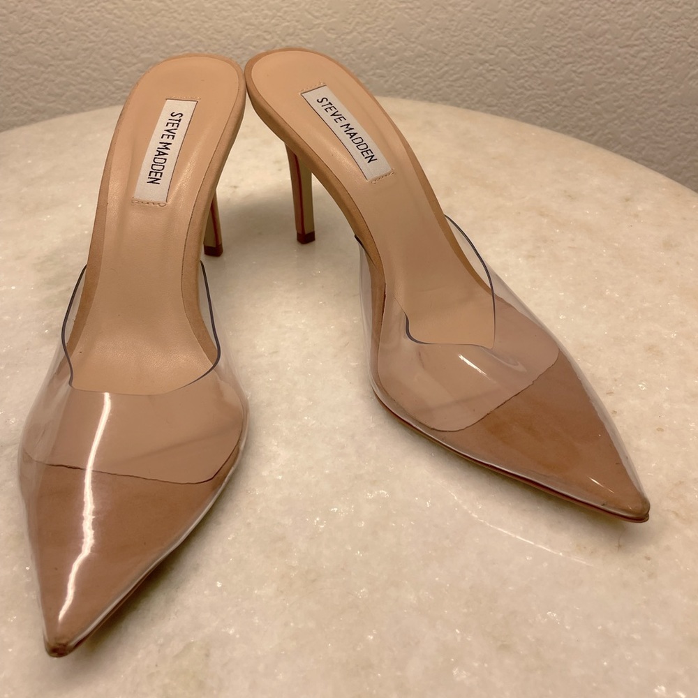 Steve Madden Mule Pointed Toe Sz 8 Moxxi 3.5” Hee… - image 1
